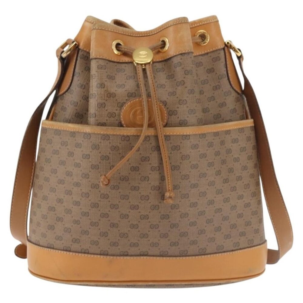 Authentic GUCCI Micro GG Supreme Shoulder Bag PVC Beige Gold 001 165 0937 - Picture 5 of 16